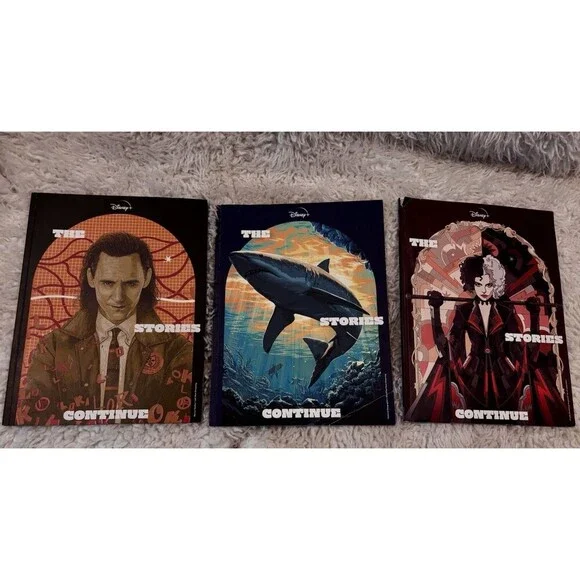 3 Disney+ 2021 THE STORIES CONTINUE Illustrated Mags Comics Loki Shark Cruella - Picture 2 of 13
